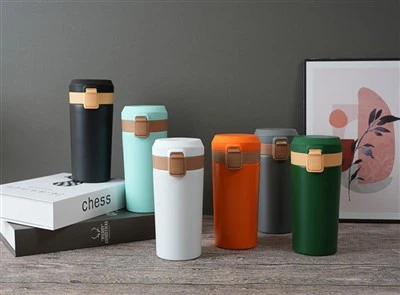 Kaffeetasse, Thermoskanne, 380 ml, Edelstahlbecher mit auslaufsicherem Deckel